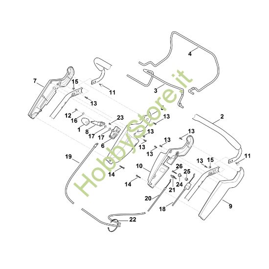 Picture of A - Parte superiore manubrio RM 545.0 VR