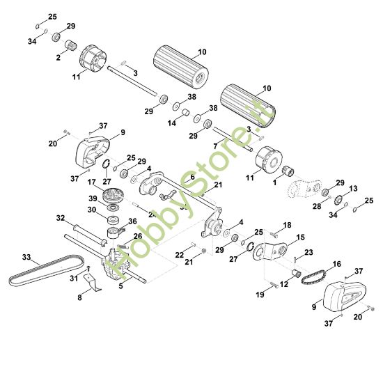 Picture of E - Asse posteriore, Trazione RM 545.0 VR