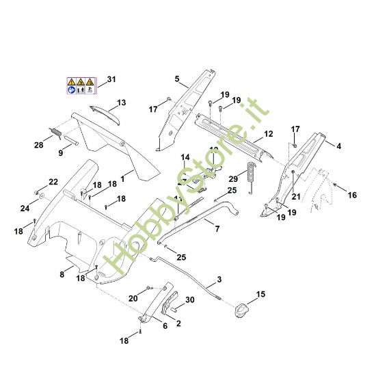 Picture of C - Telaio, regolazione altezza RM 545.1 T