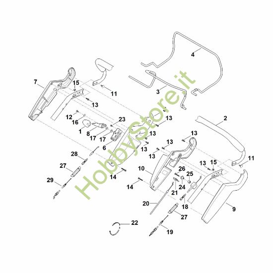 Picture of A - Parte superiore manubrio RM 545.1 V