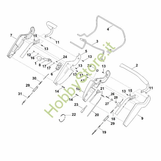 Picture of A - Parte superiore manubrio RM 545.1 VE