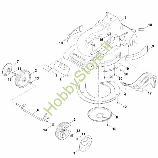 Picture of D - Scocca, asse anteriore RM 545.1 VM