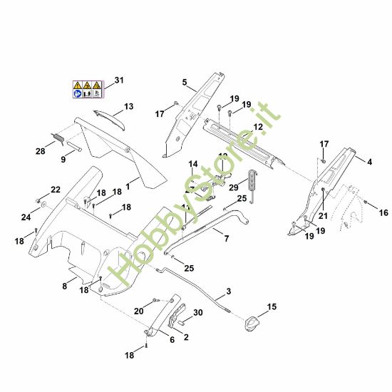 Picture of C - Telaio, regolazione altezza RM 545.1 VR