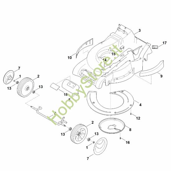 Picture of D - Scocca, asse anteriore RM 545.1 VR