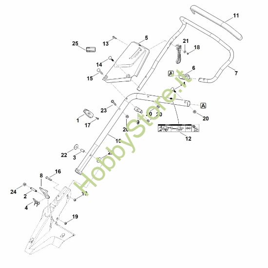 Picture of B - Parte inferiore manubrio RM 655.0 RS