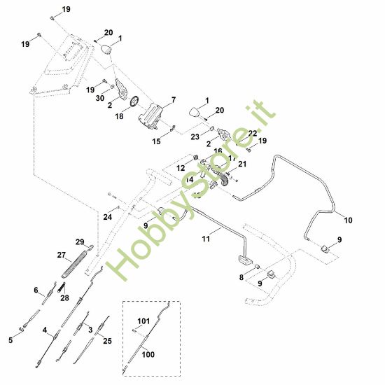 Picture of A - Parte superiore manubrio RM 655.0 VS