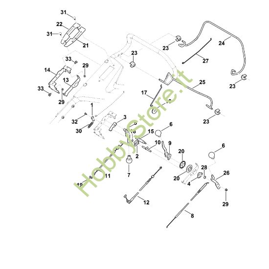 Picture of A - Parte superiore manubrio RM 756.0 YC