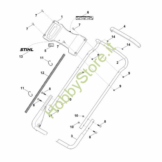 Picture of B - Parte inferiore manubrio RM 756.0 YS