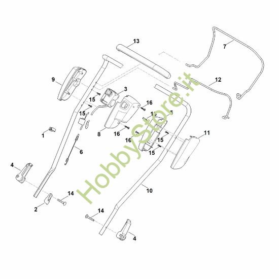 Picture of A - Parte superiore manubrio RMA 2.0 RT