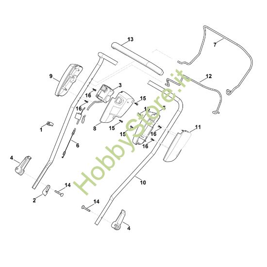 Picture of A - Parte superiore manubrio RMA 2.1 RP