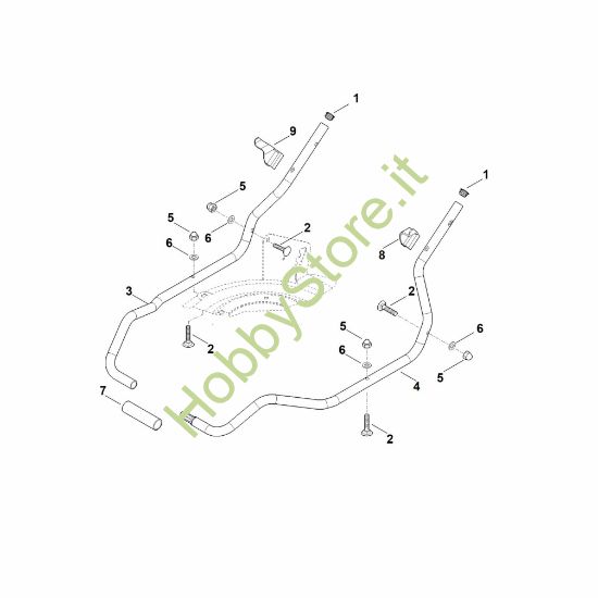 Picture of B - Parte inferiore manubrio RMA 2.2 RV