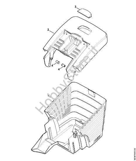 Contenitore per raccolta erba, parte superiore Tosaerba a batteria (RMA) RMA 370 della marca STIHL