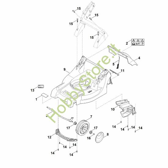 Picture of B - Scocca, asse anteriore RMA 443.0 PC