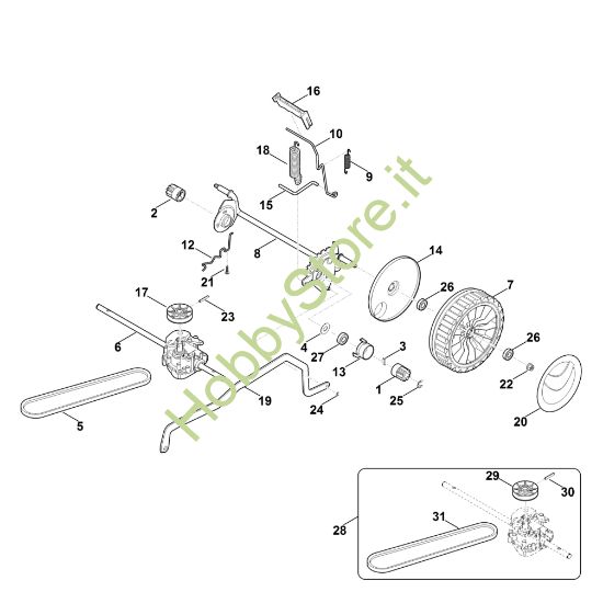 Picture of C - Carrello, impostazione in alto RMA 443.0 PC