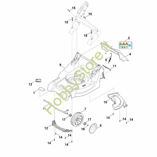 Picture of B - Scocca, asse anteriore RMA 443.2 VC
