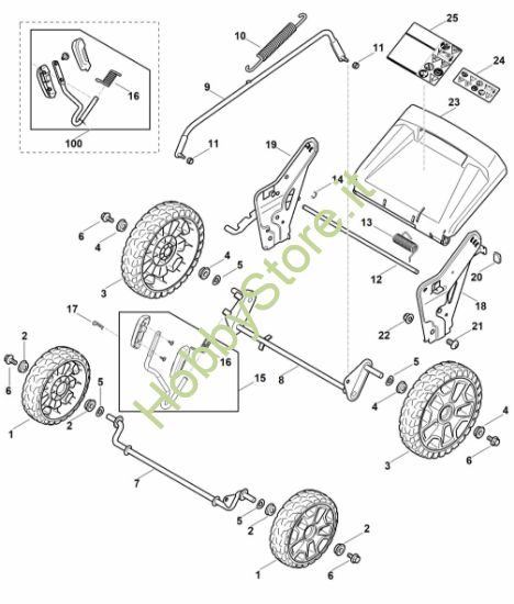 Picture of D - Carrello, impostazione in alto RMA 510