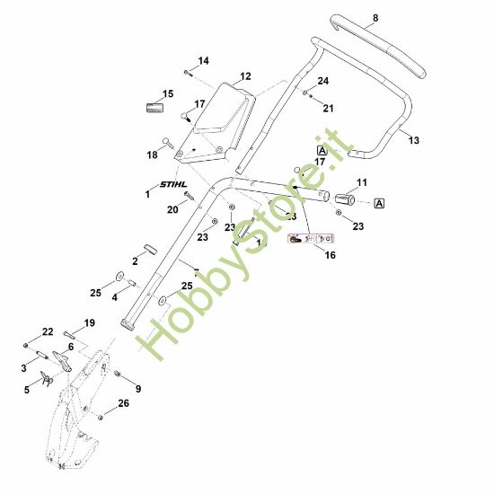 Picture of B - Parte inferiore manubrio RMA 765.0 V