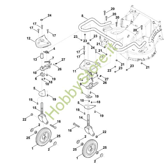 Picture of D - Regolazione altezza anteriore, ruota anteriore RMA 765.0 V