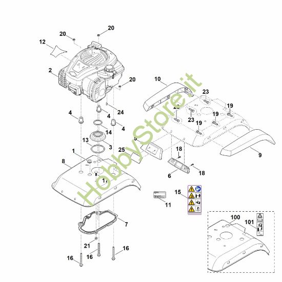 Picture of C - Copertura, motore MH 445.0