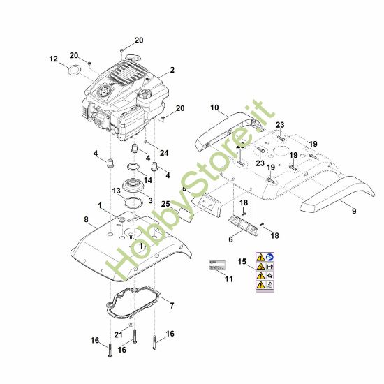 Picture of C - Copertura, motore MH 445.1