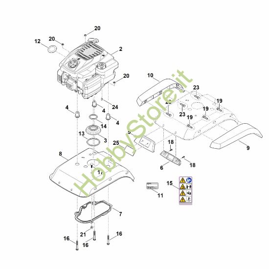 Picture of C - Copertura, motore MH 445.1 R