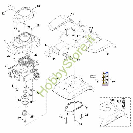 Picture of C - Copertura, motore MH 685.0