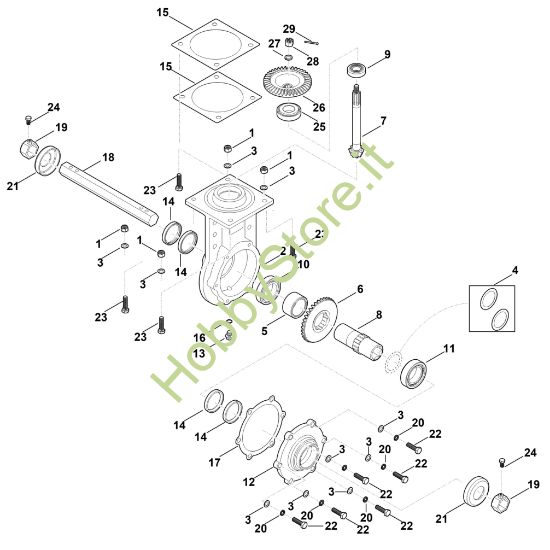 Picture of G - Gruppo conico e differenziale MH 700.0
