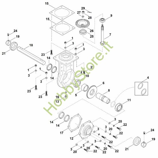 Picture of G - Gruppo conico e differenziale MH 700.1