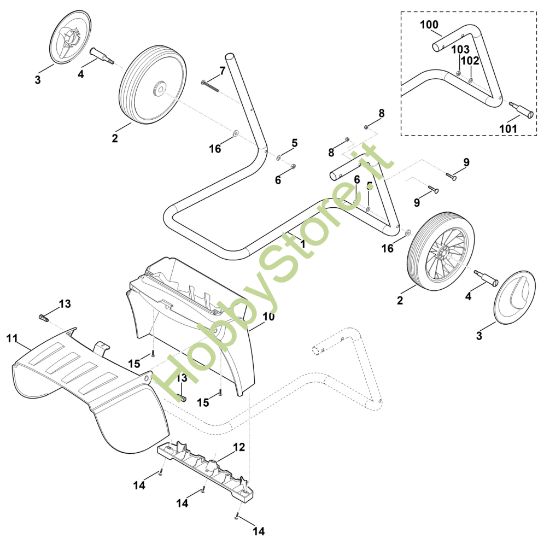Picture of D - Piede della ruota GH 370.0 S