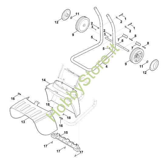 Picture of C - Piede della ruota GHE 260.0 S