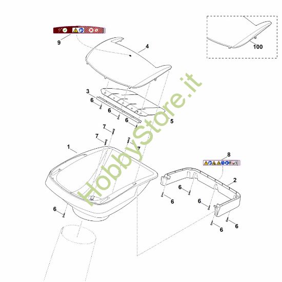 Picture of A - Parte superiore imbuto GHE 355.0