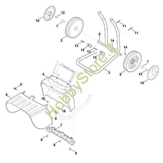 Picture of D - Piede della ruota GHE 355.0