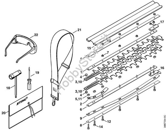 Stihl 41127134100 Coltello A 3 Spazzole 250 Mm Lama In Acciaio, Tripla - Foto 14