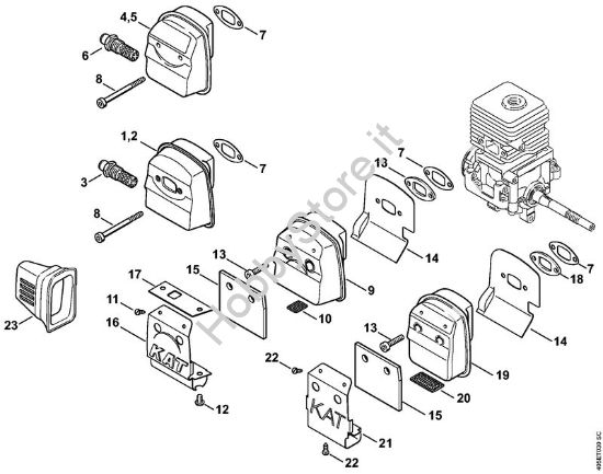 Silenziatore Tosasiepi (HL) HL 45 della marca STIHL