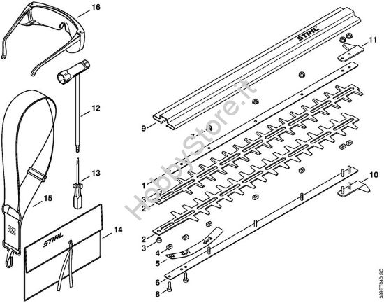Coltello, attrezzi Tosasiepi (HL) HL 75 della marca STIHL