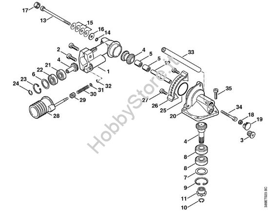 Riduttore angolato 0° - 90° (24.2005) Tosasiepi (HL) HL 75 della marca STIHL
