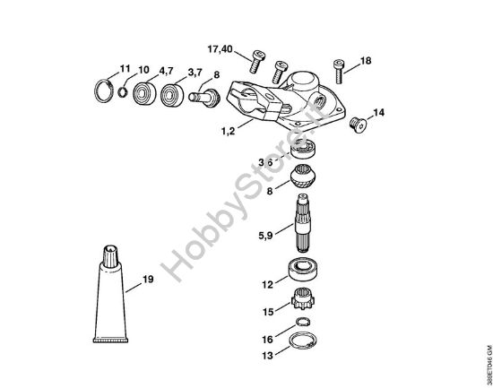 Riduttore angolato 30° (24.2005) Tosasiepi (HL) HL 75 della marca STIHL