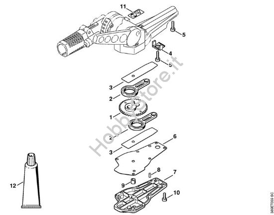 Riduttore lama a 135° regolabile Tosasiepi (HL) HL 75 della marca STIHL