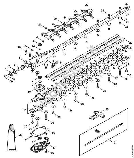 Riduttore 0° 600 mm Tosasiepi (HL) HL 94 KC-E della marca STIHL