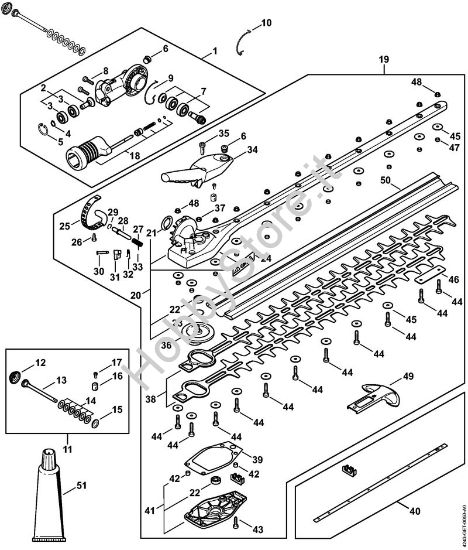Riduttore ad angolo di 145° regolabile, 600 mm Tosasiepi a batteria (HLA) HLA 135 K della marca STIHL