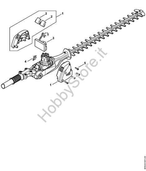 Carcassa motore, Modulo elettronico Tosasiepi a batteria (HLA) HLA 85 della marca STIHL