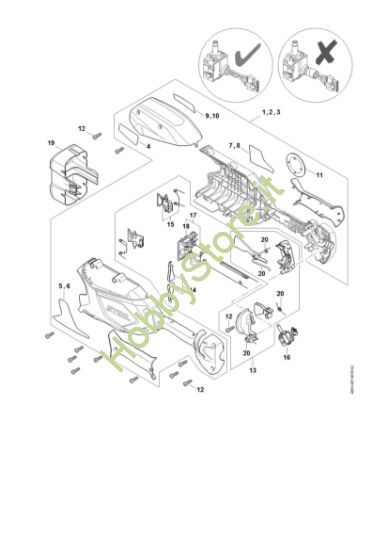 Picture of Corpo impugnatura, copertura    443381483 HLA 86