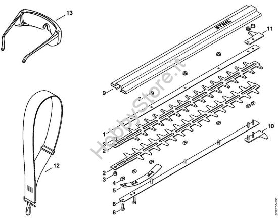Coltello, Accessorio a richiesta Tosasiepi elettrico (HLE) HLE 71 della marca STIHL