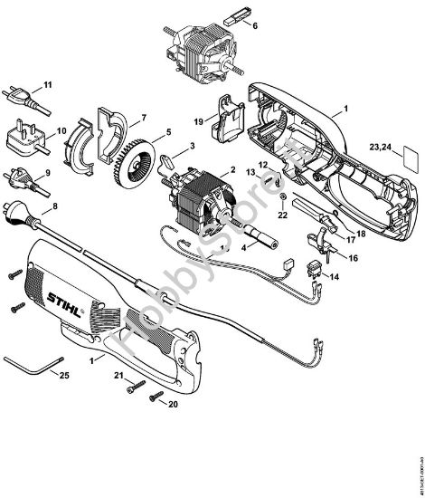 Corpo, Elettromotore Tosasiepi elettrico (HLE) HLE 71 della marca STIHL