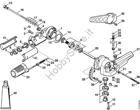 Riduttore ad angolo di 125° regolabile Tosasiepi elettrico (HLE) HLE 71 della marca STIHL