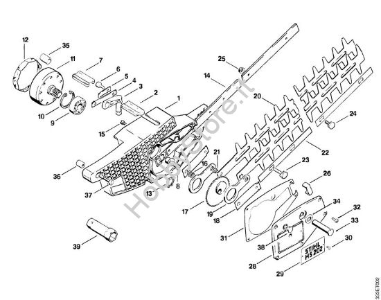 Scatola riduttore, lama Tagliasiepi (HS) HS 202 della marca STIHL