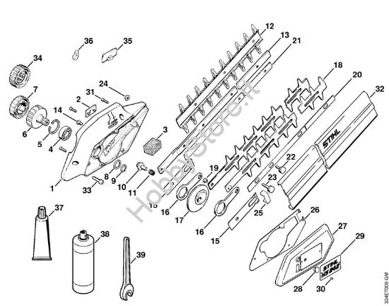 HS 242 Scatola cambio, lame Tagliasiepi (HS) HS 242 della marca STIHL