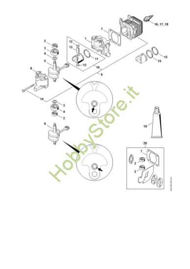 Picture of Carter albero a gomito, cilindro HS 45