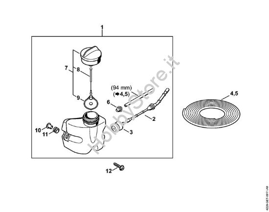 Serbatoio carburante Tagliasiepi (HS) HS 45 2-MIX della marca STIHL