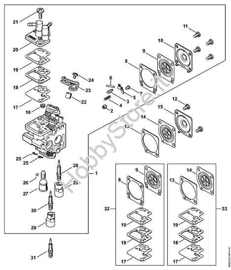Carburatore C1T-S195 Tagliasiepi (HS) HS 46 C-E della marca STIHL